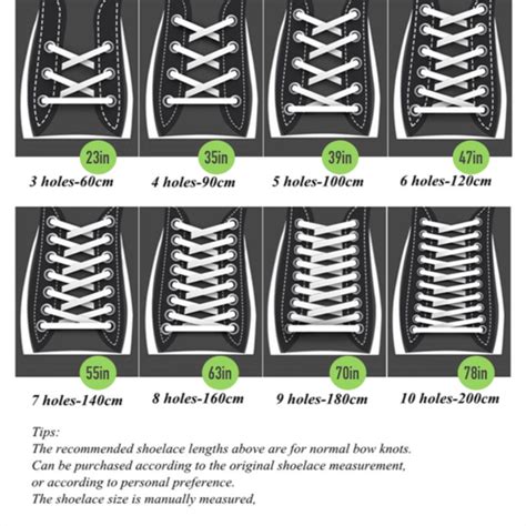 sneaker shoelace length